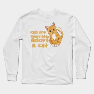 Adopt A cat (fluffy orange cat) Long Sleeve T-Shirt